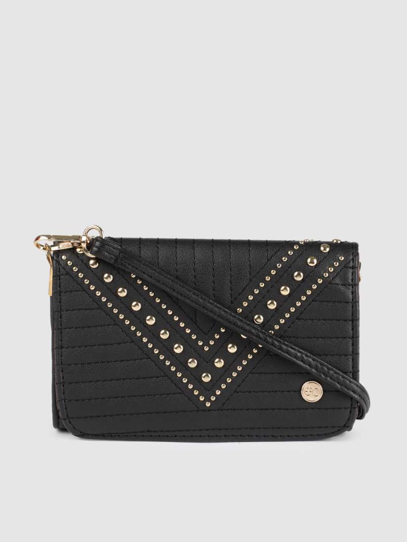 Buy E2O Black Solid Sling Bag Handbags for Women 10156557 Myntra