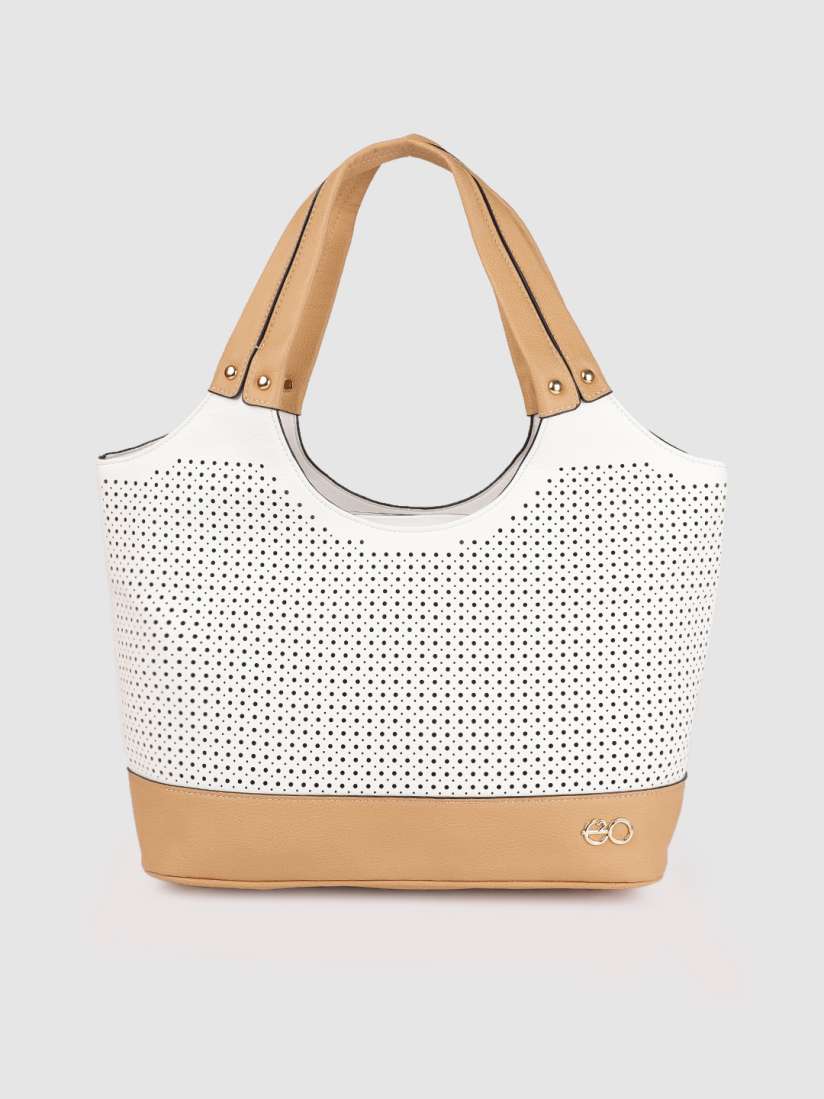 Buy E2O White Beige Solid Handheld Bag Handbags for Women 10156627 Myntra