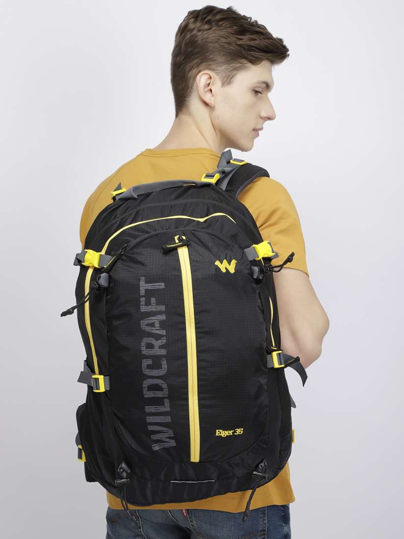 Buy Wildcraft Unisex Black Blue Brand Logo Eiger 35 Rucksack Rucksacks for Unisex 10166925 Myntra