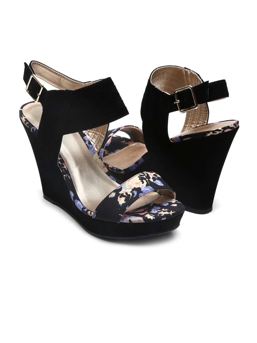 Qupid black wedges shop