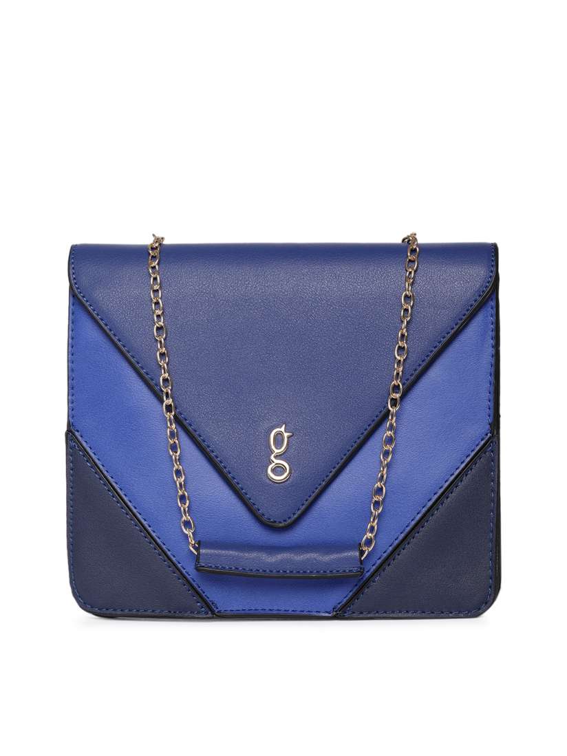 Buy Global Desi Blue Navy Blue Solid Sling Bag Handbags for Women 10178993 Myntra