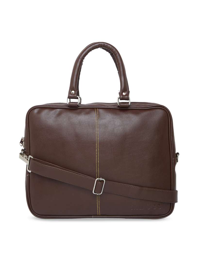 Buy MBOSS Unisex Brown Solid Laptop Bag Laptop Bag for Unisex 10182281 Myntra
