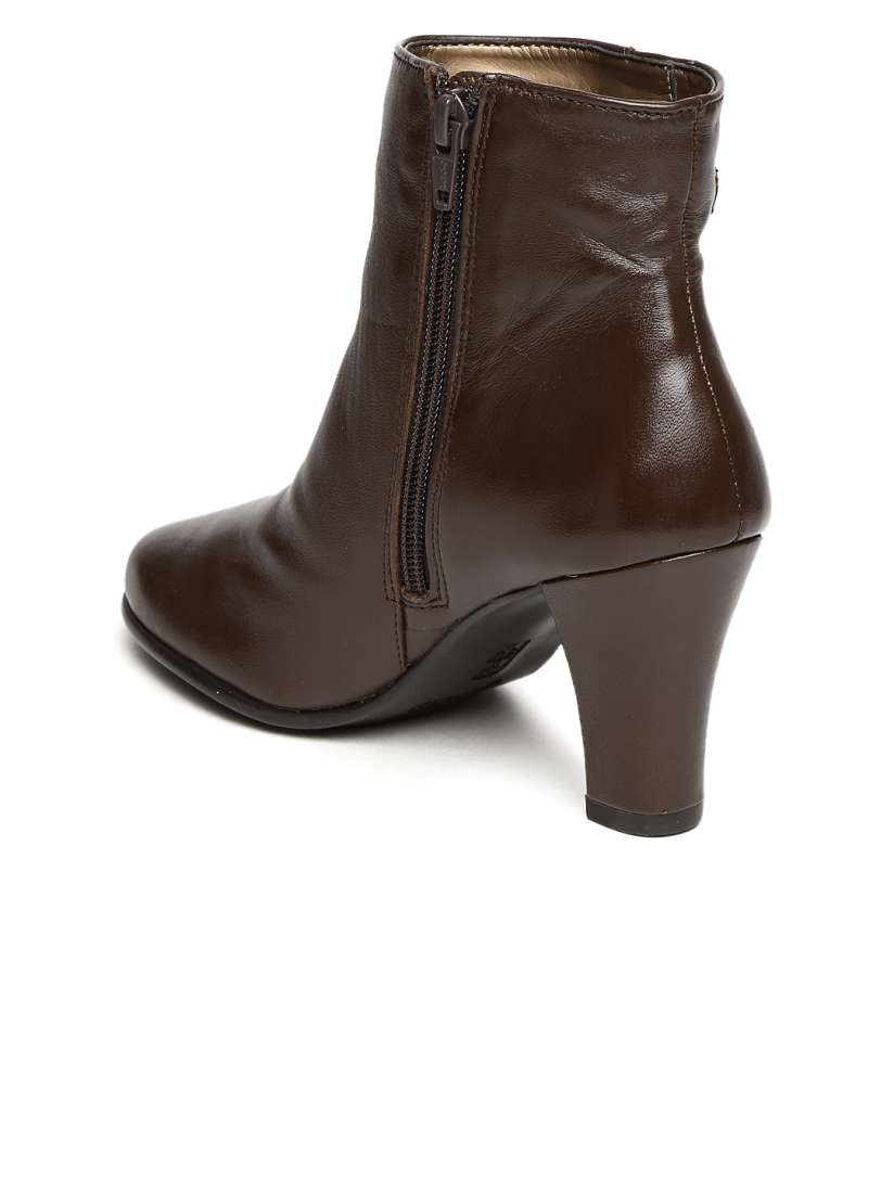 Buy Aerosoles Women Brown Leather Heeled Boots Boots for Women 1018324 Myntra