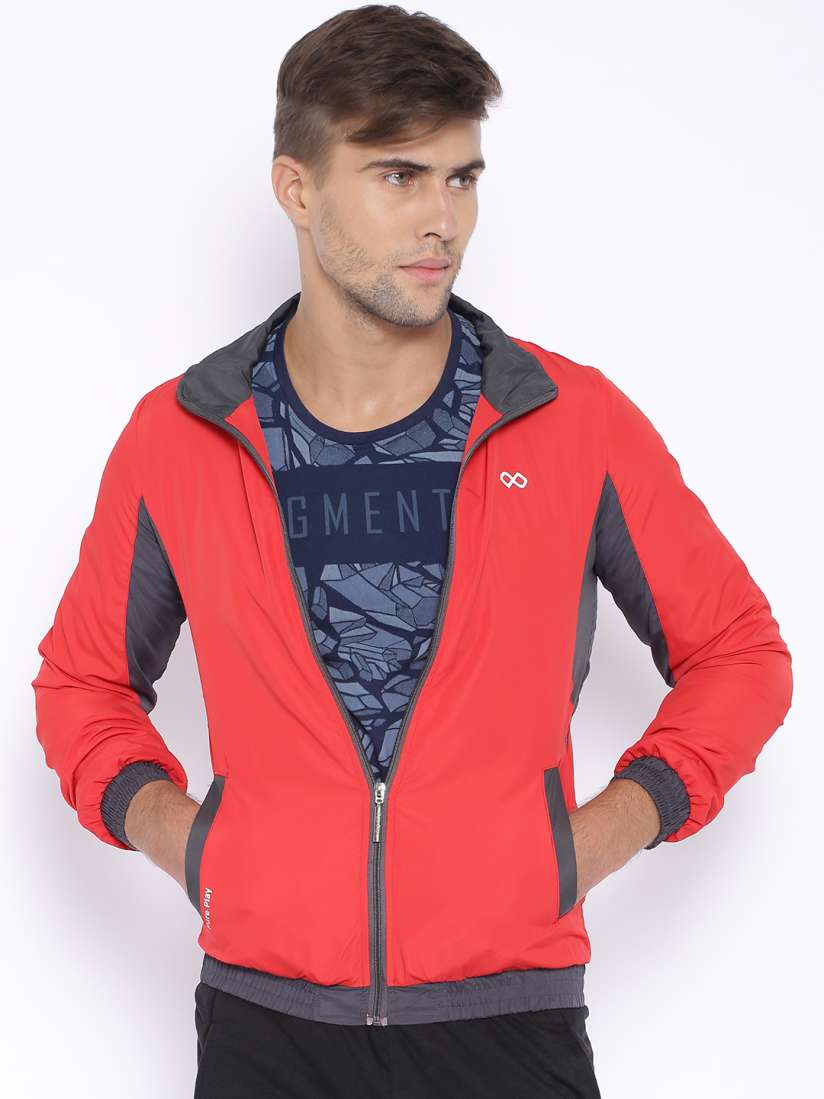Buy Pure Play Red Windcheater Jacket Jackets for Men 1018464 Myntra