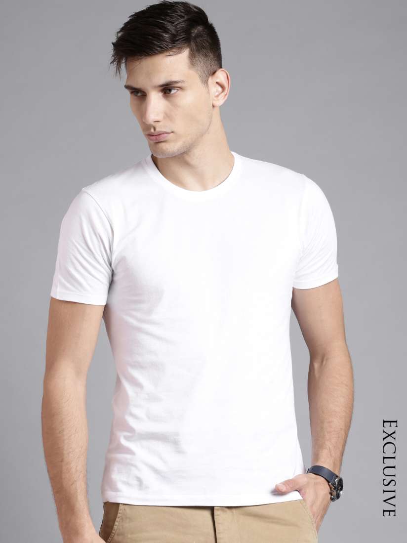 Buy ETHER White Pure Cotton T shirt Tshirts for Men 1018611 Myntra