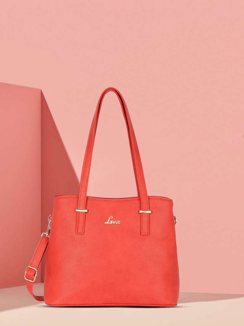 Lavie red solid shoulder bag store