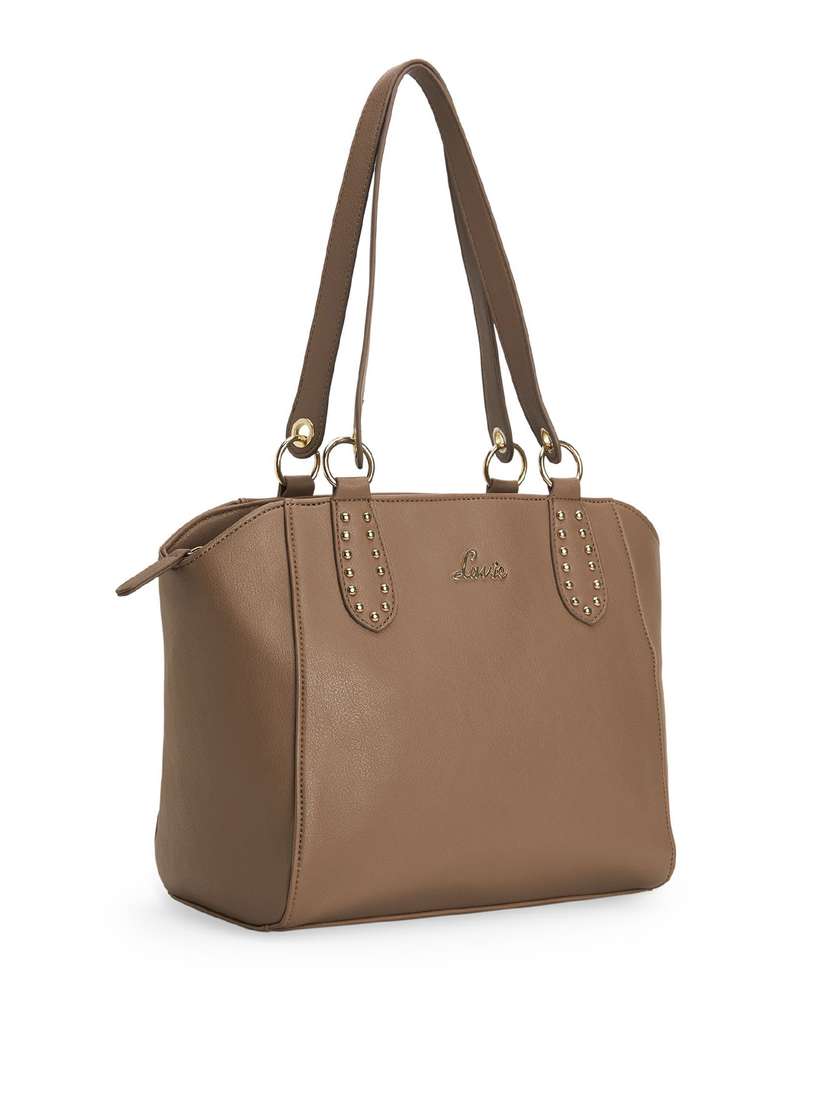 Leather Bag Shoulder Bags Online Buy Lavie Brown Solid Shoulder
