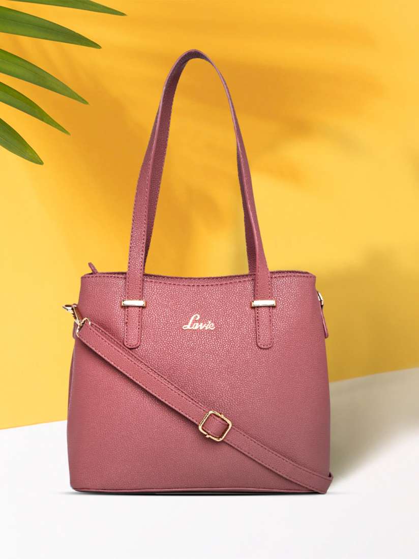 Lavie pink solid shoulder bag sale