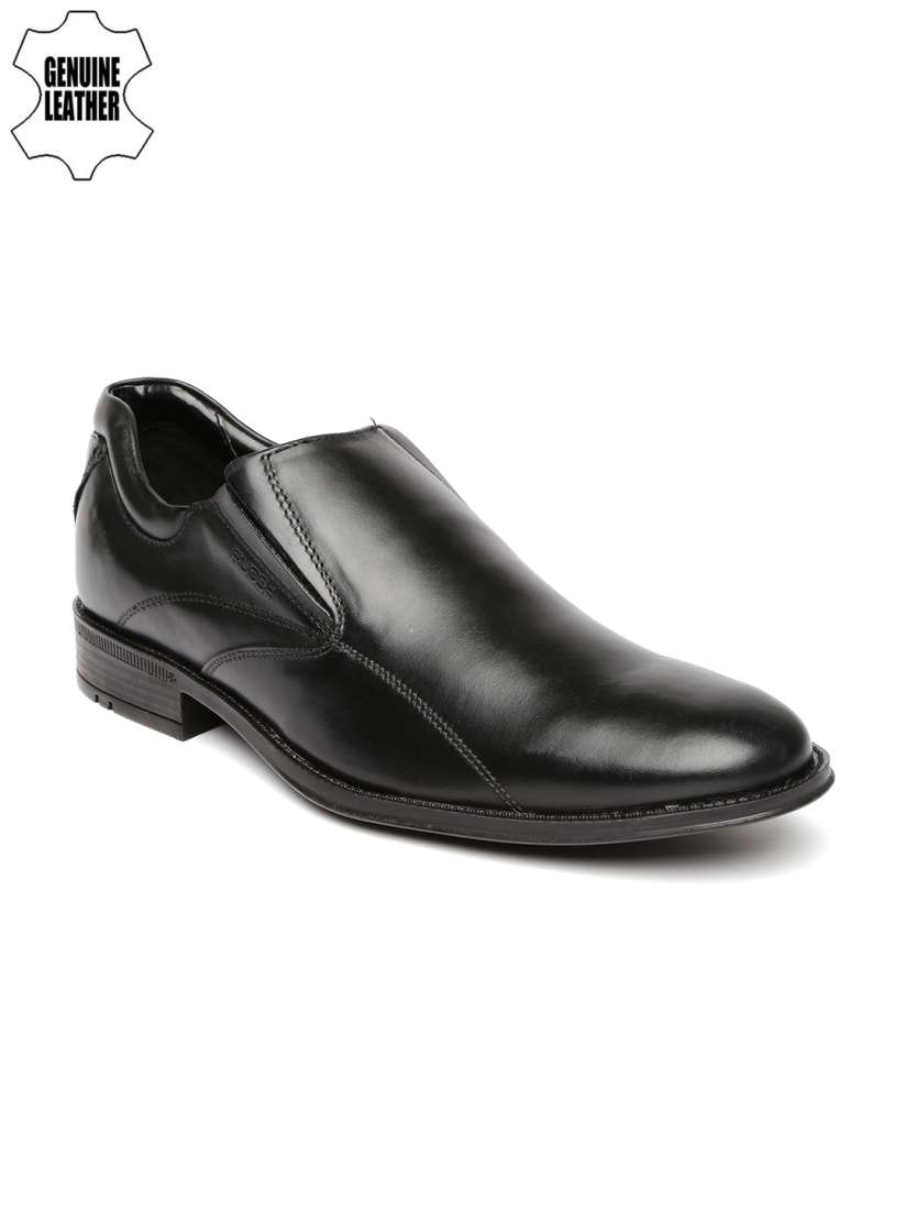 Buy Ruosh Work Men Black Genuine Leather Contemporary Slip Ons Formal Shoes for Men 1018660 Myntra