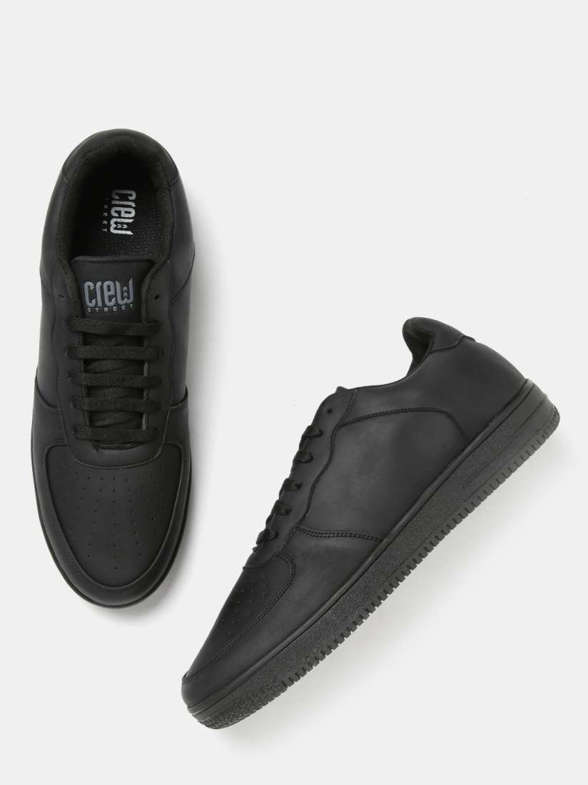 Buy Crew STREET Men Black Perforated Sneakers Casual Shoes for Men 10190735 Myntra