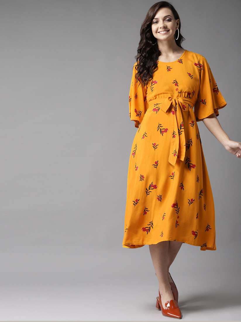 Maroon and yellow dress top