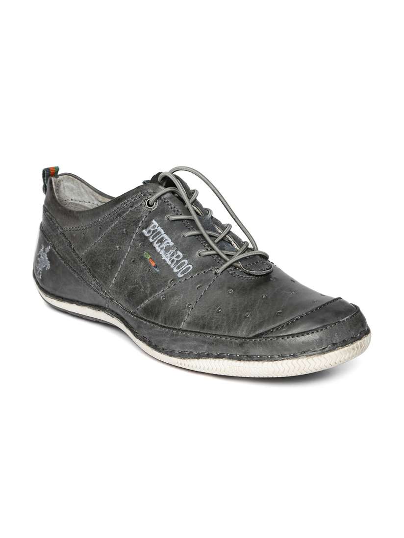 Buy Buckaroo Men Grey Leather Casual Shoes Casual Shoes for Men 1021025 Myntra