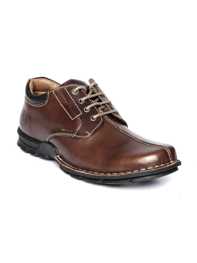 Buy Buckaroo Men Coffee Brown Leather Casual Shoes Casual Shoes for Men 1021032 Myntra