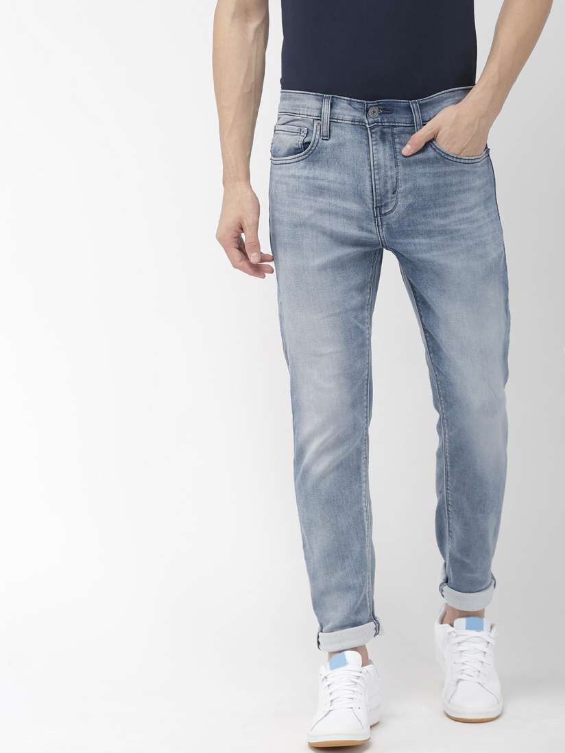 Buy Denizen From Levis Men Blue 286 Slim Tapered Fit Lex Low Rise Clean Look Stretchable Jeans Jeans for Men 10212369 Myntra