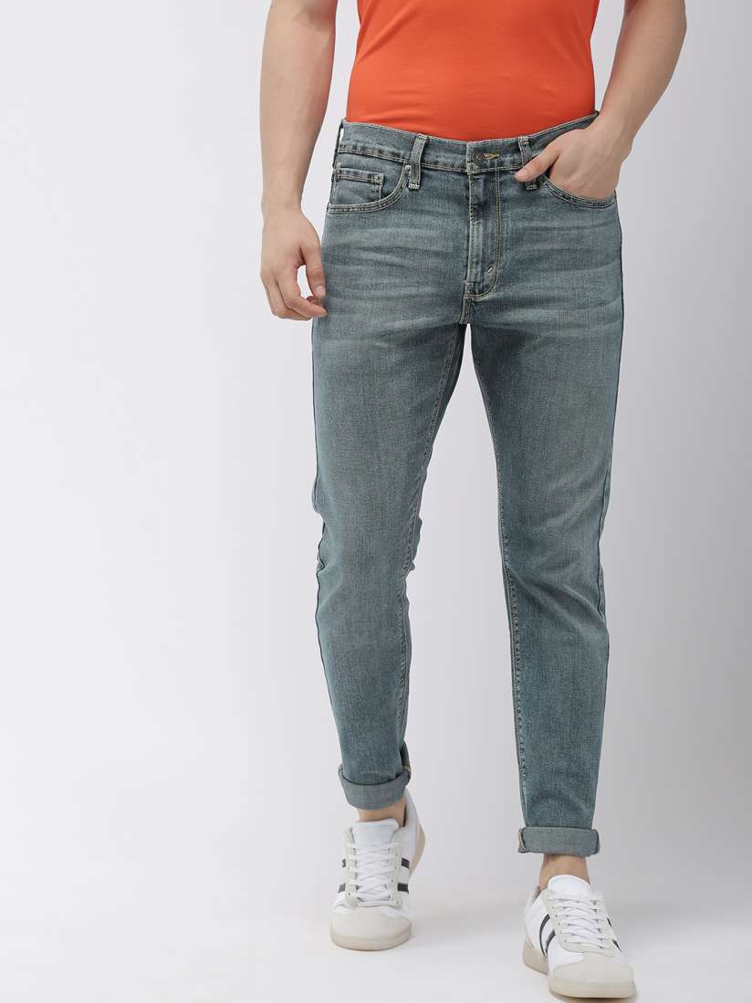 Buy Denizen From Levis Men Blue 208 Tapered Fit Low Rise Clean Look Stretchable Jeans Jeans for Men 10212409 Myntra