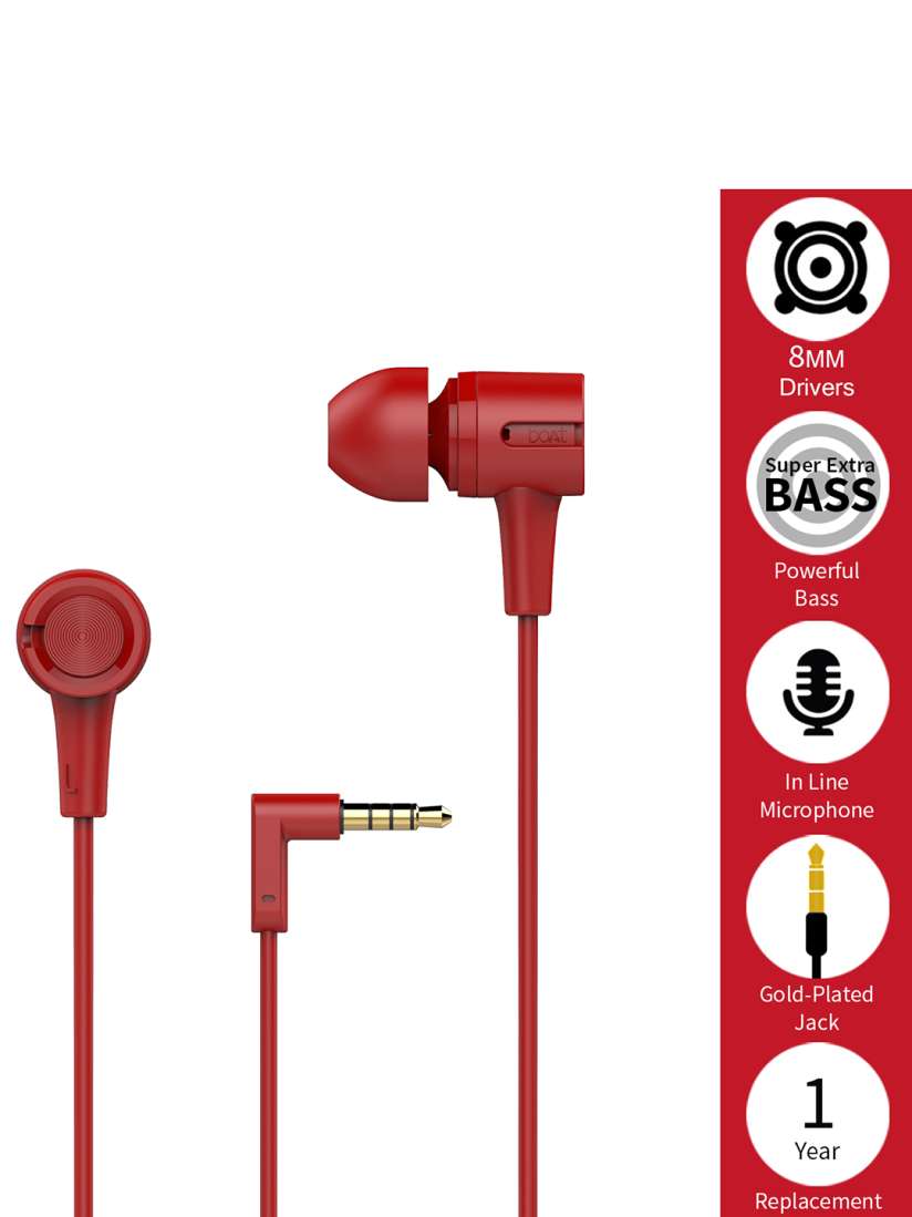 Boat bassheads 102 in ear wired earphones with mic top