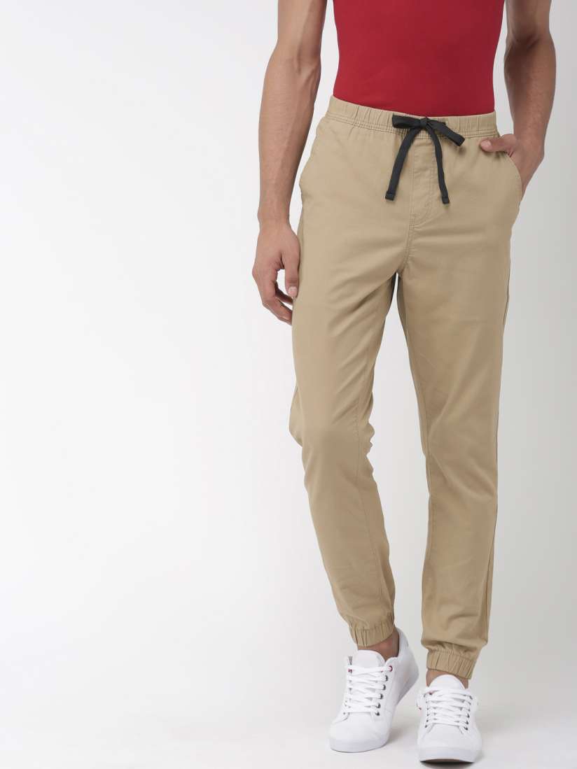 Buy Denizen From Levis Men Khaki Regular Fit Twill Joggers Trousers for Men 10226699 Myntra