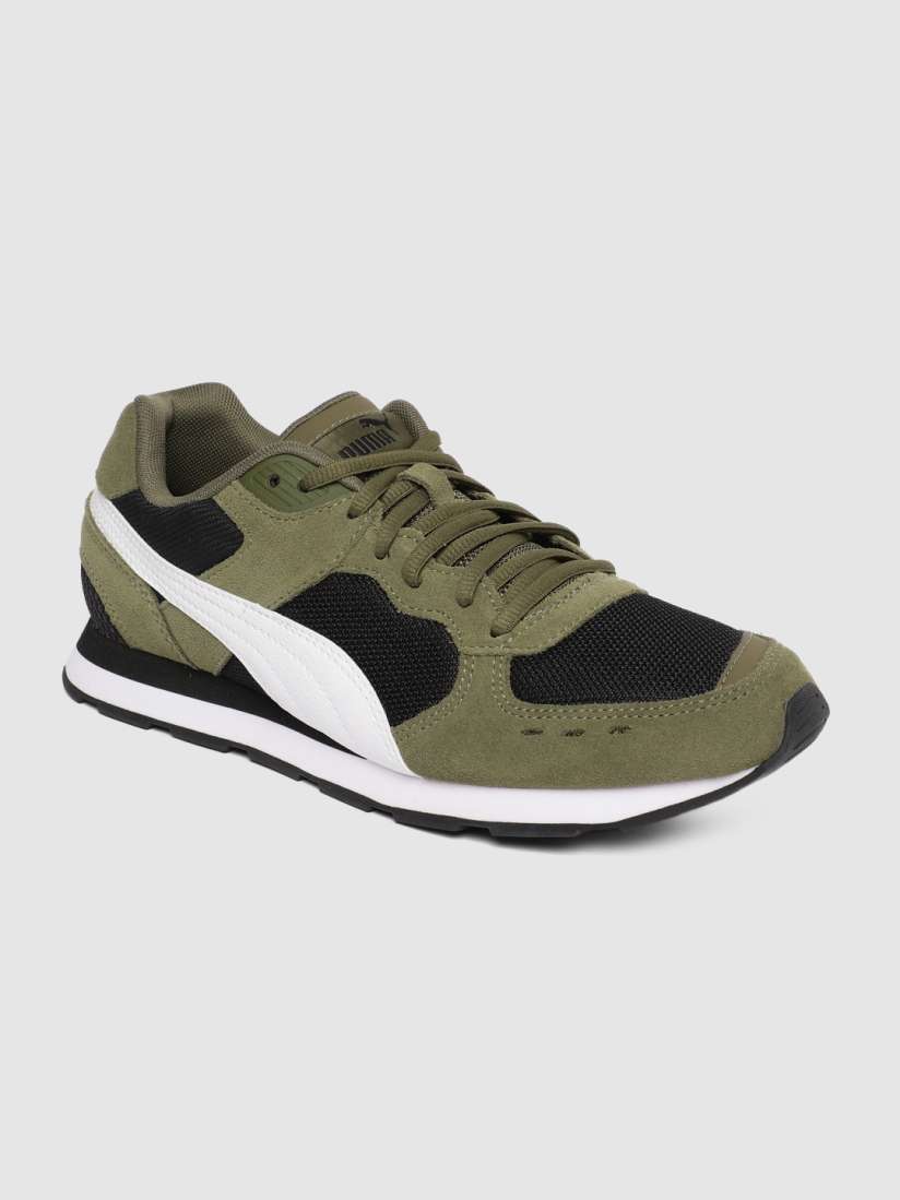 Buy Puma Unisex Olive Green Black Colourblocked Vista Sneakers Casual Shoes for Unisex 10252843 Myntra