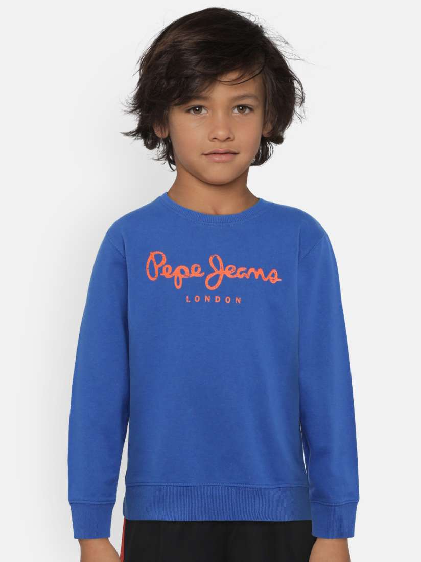 Buy Pepe Jeans Boys Blue Printed Sweatshirt Sweatshirts for Boys 10255421 Myntra