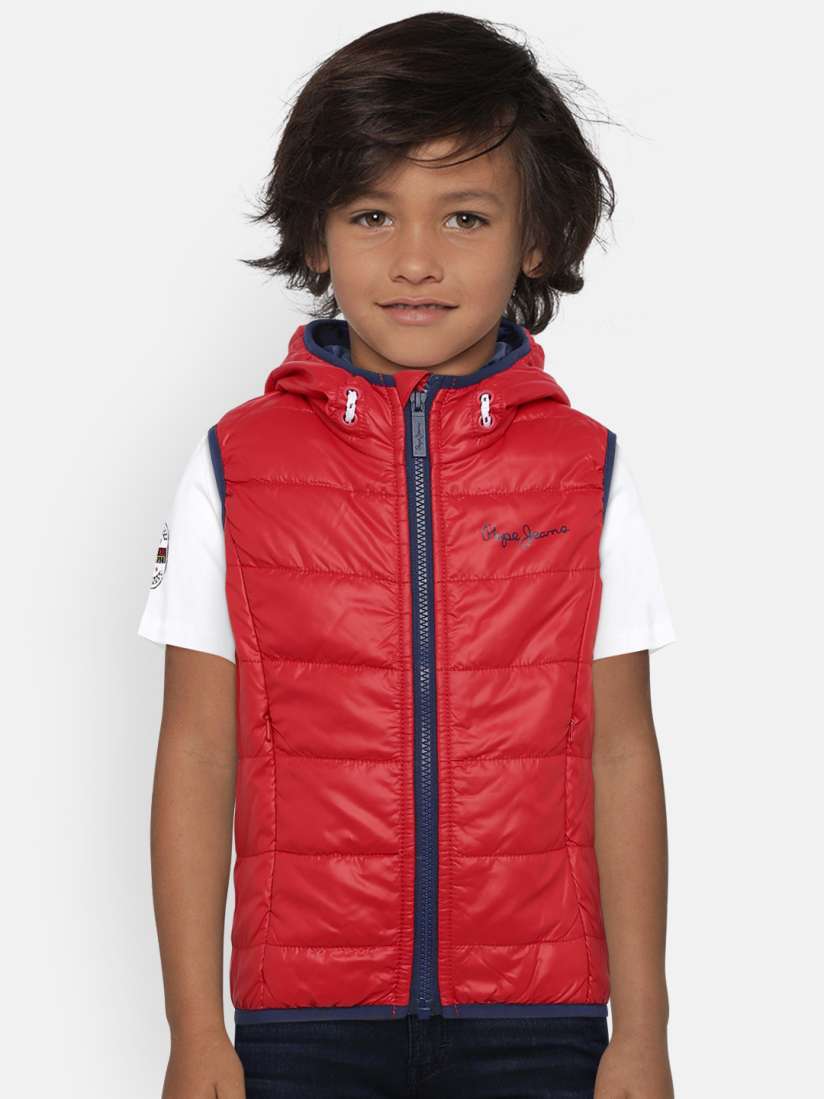 Buy Pepe Jeans Boys Red Solid Padded Jacket Jackets for Boys 10256555 Myntra