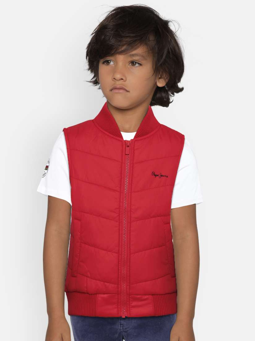 Buy Pepe Jeans Boys Red Solid Padded Jacket Jackets for Boys 10256581 Myntra