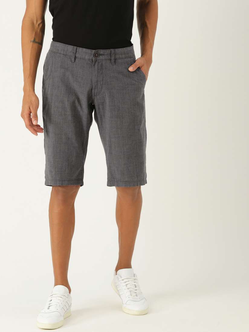 Buy ESPRIT Men Grey Solid Slim Fit Narrow Leg Regular Shorts Shorts for Men 10269493 Myntra
