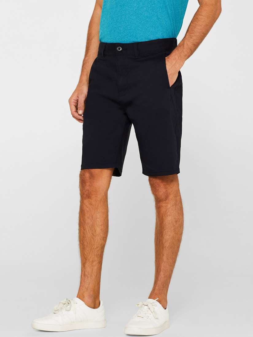 Buy ESPRIT Men Navy Blue Solid Slim Fit Chino Shorts Shorts for Men 10269595 Myntra