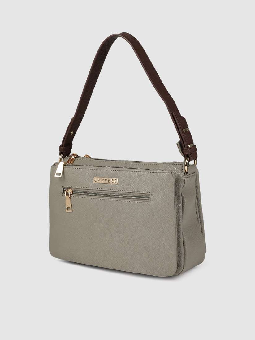 Buy Caprese Grey Solid Handheld Bag Handbags for Women 10272153 Myntra
