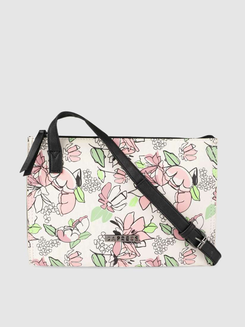 Buy Caprese White Printed Sling Bag Handbags for Women 10272167 Myntra