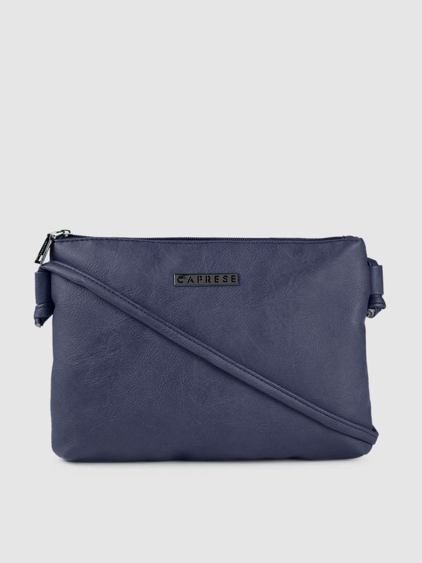 Buy Caprese Navy Blue Solid Sling Bag Handbags for Women 10272197 Myntra