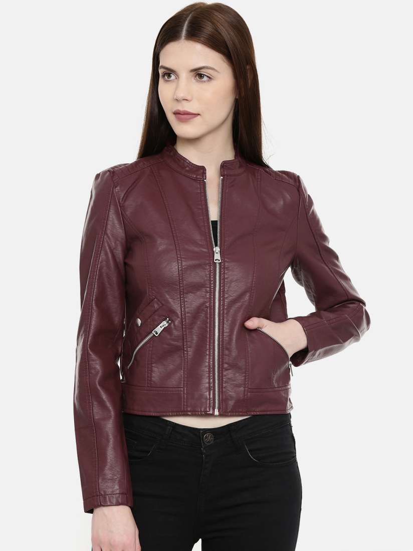 Buy Vero Moda Women Burgundy Solid Lightweight Jacket Jackets for Women 10275237 Myntra