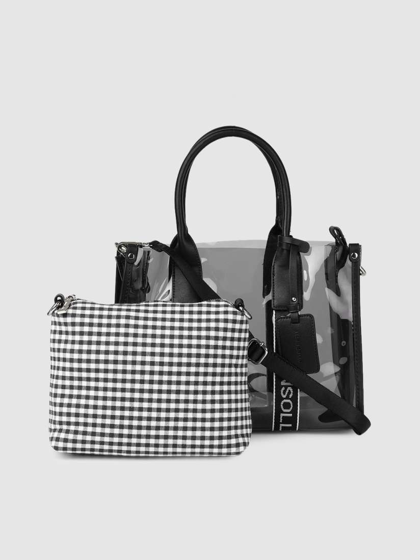 Buy Allen Solly Transparent Solid Handheld Bag Handbags for Women 10293795 Myntra