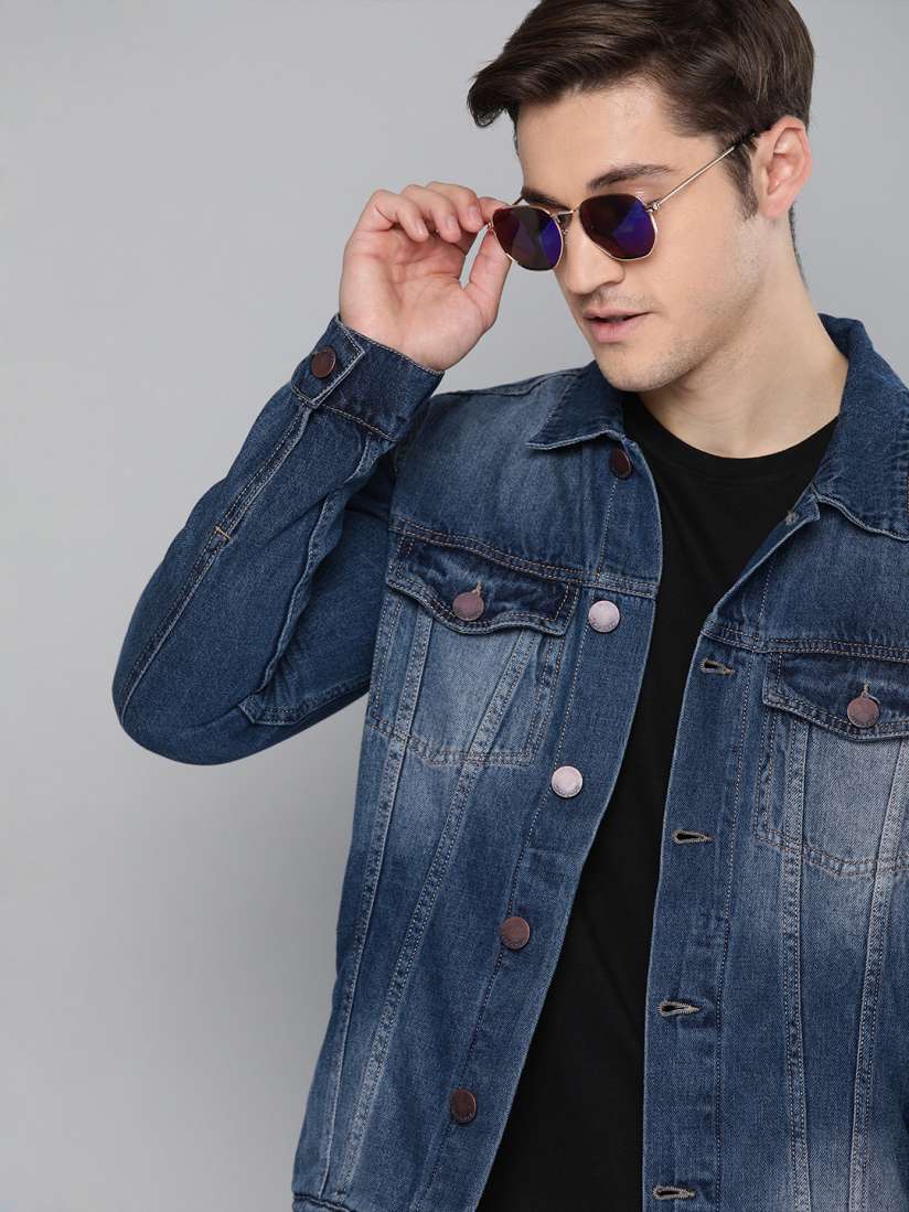 Jeans jacket myntra discount