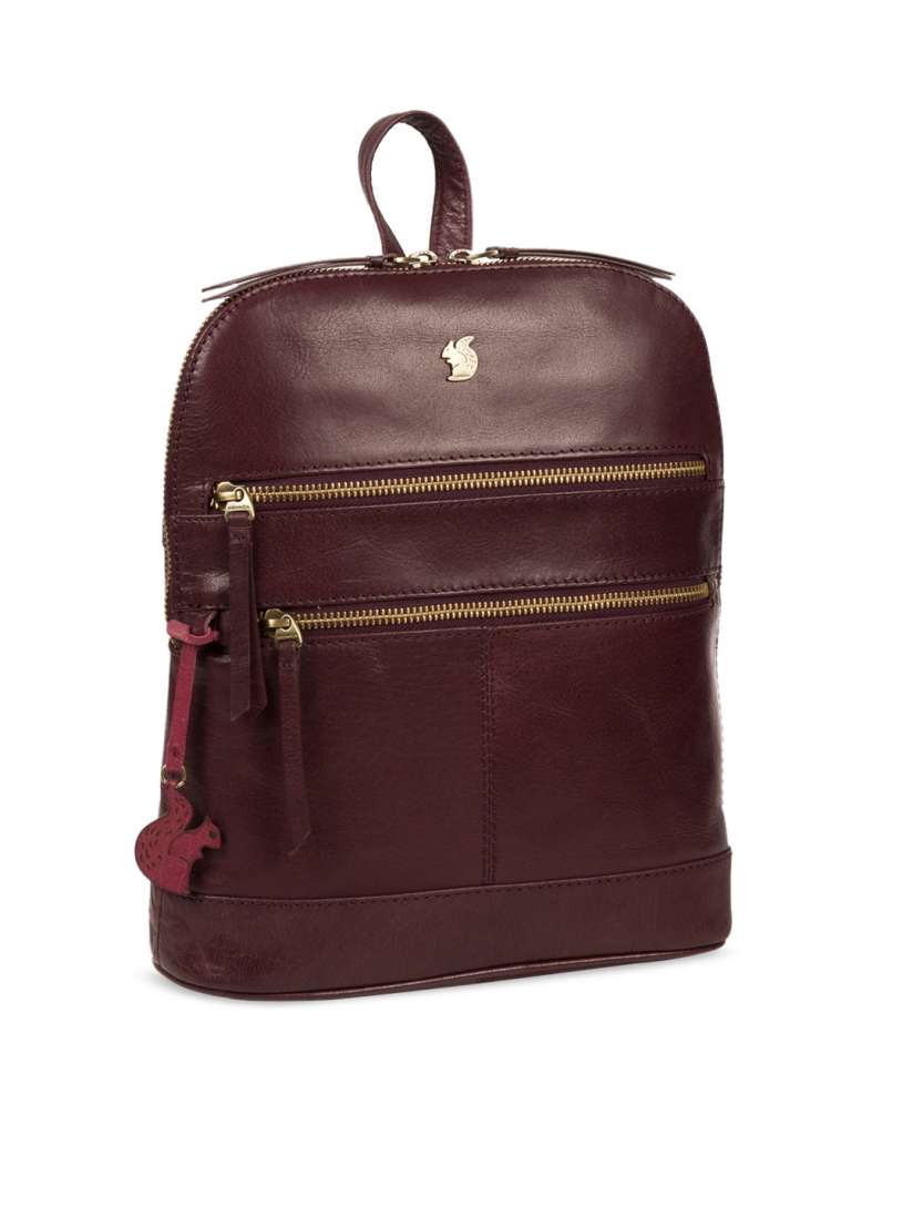 Buy PURE LUXURIES LONDON Women Burgundy Concka Collection Genuine Leather Francisca Backpack Backpacks for Women 10303627 Myntra