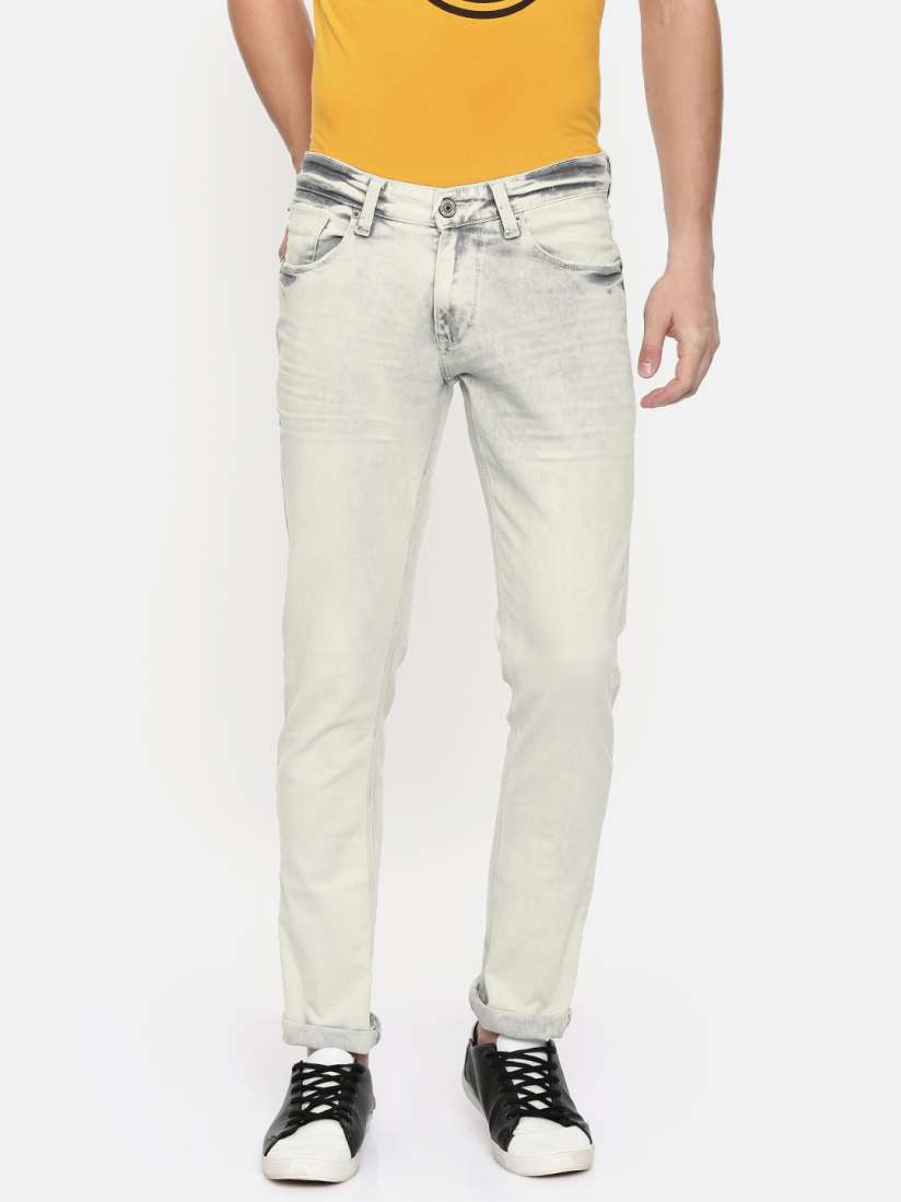 Buy SPYKAR Men Off White Skinny Fit Low Rise Clean Look Stretchable Jeans Jeans for Men 10312509 Myntra