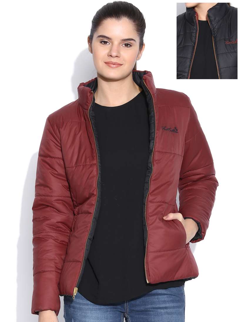 Buy Fort Collins Maroon Black Reversible Jacket Jackets for Men 1031754 Myntra