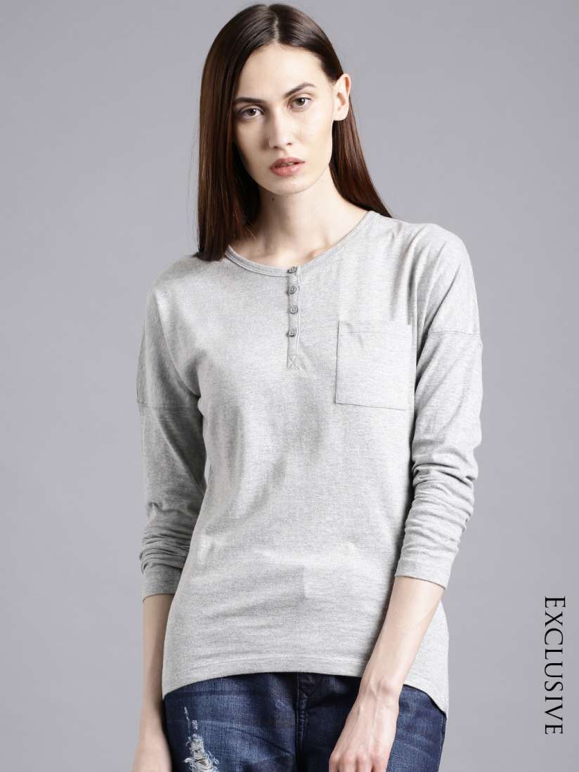 Henley t shirt myntra hot sale