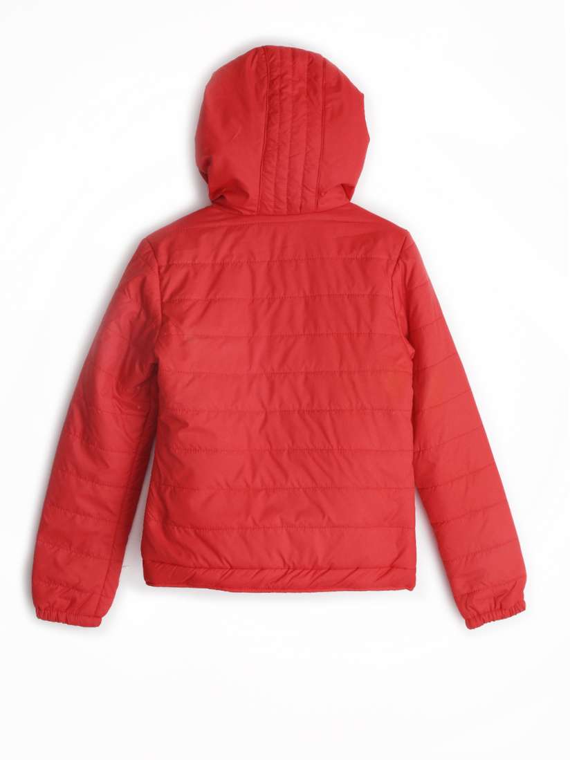 Buy Allen Solly Junior Girls Red Hooded Puffer Jacket Jackets for Girls 1032846 Myntra