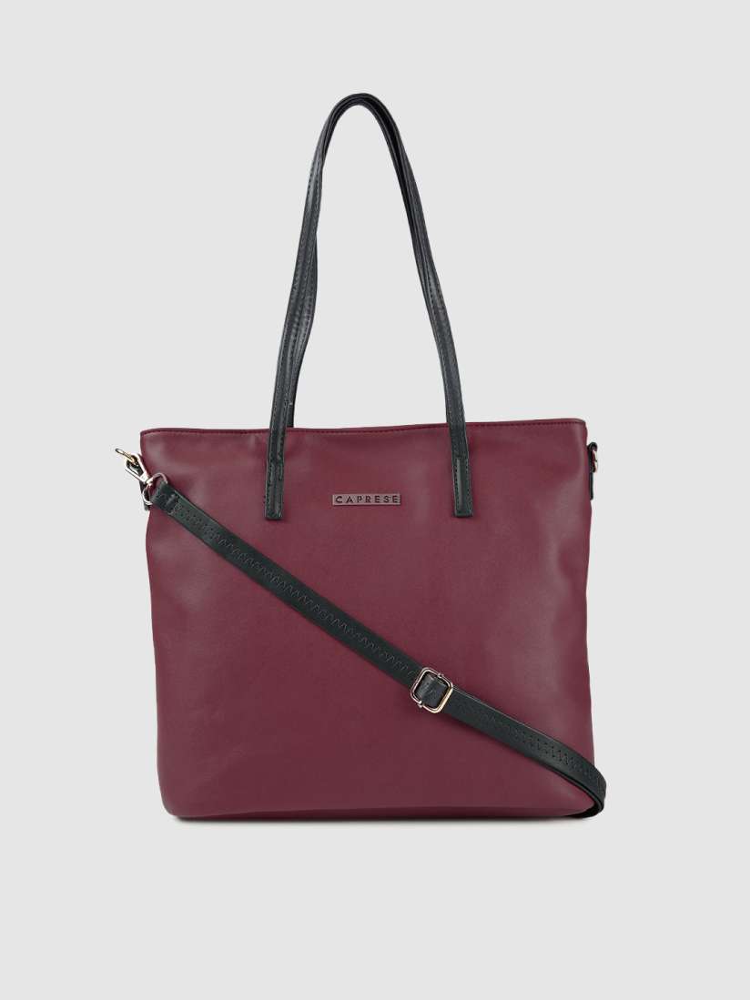 Buy Caprese Burgundy Solid Shoulder Bag Handbags for Women 10331819 Myntra