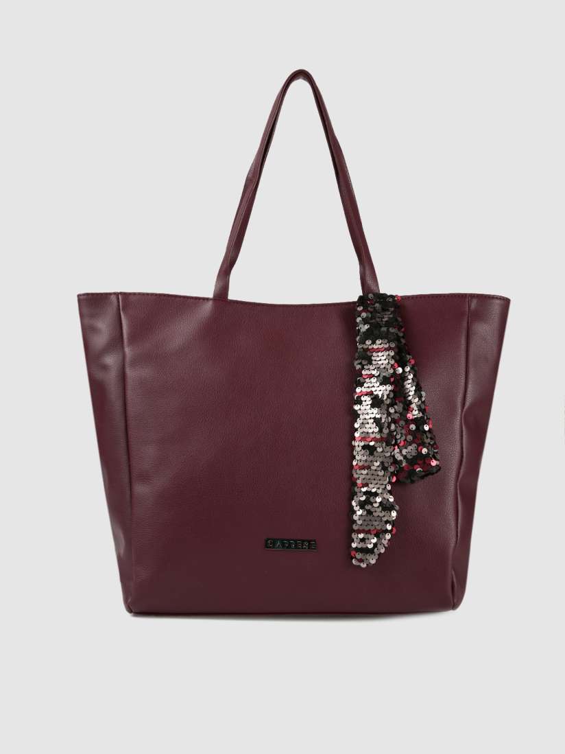 Buy Caprese Burgundy Solid Shoulder Bag Handbags for Women 10331839 Myntra