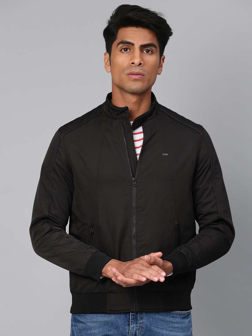 Buy Peter England Men Black Solid Sporty Jacket Jackets for Men 10332629 Myntra