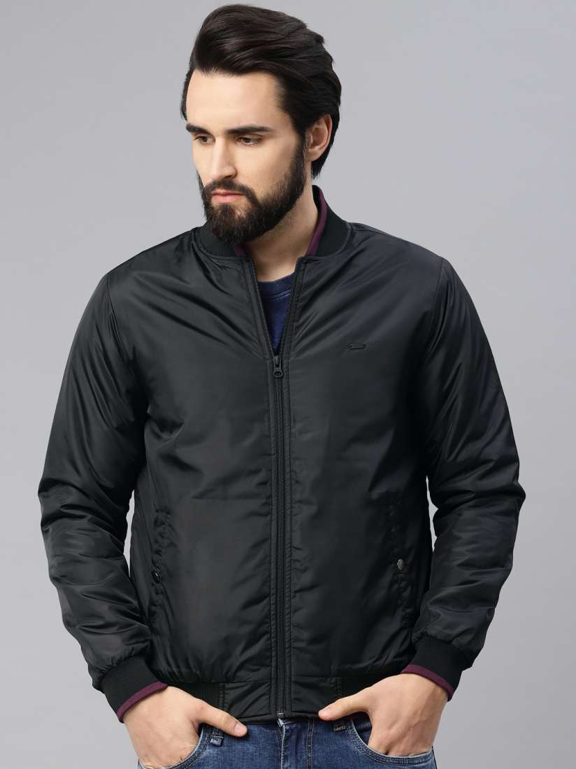 Buy Peter England Men Black Solid Bomber Jacket Jackets for Men 10332677 Myntra