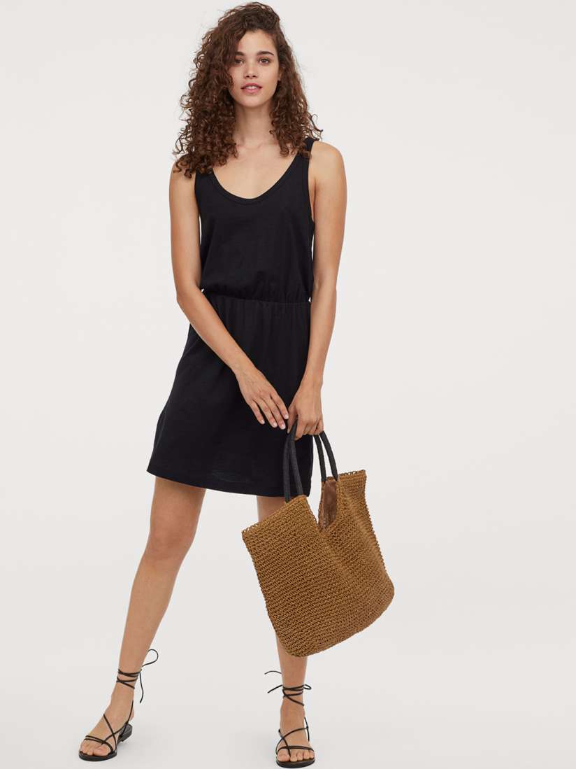Buy H M Women Black Solid Modal Blend Jersey Dress Dresses for Women 10332965 Myntra