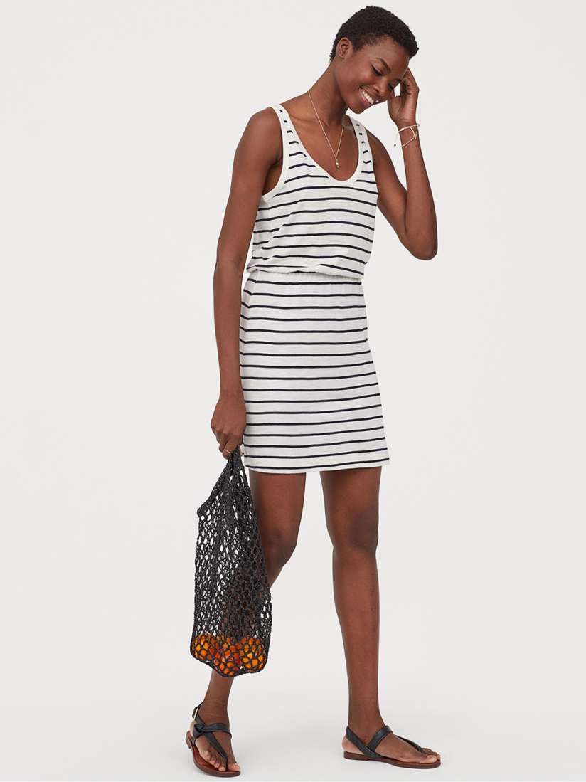 Buy H M Women White Modal Blend Jersey Dress Dresses for Women 10333291 Myntra