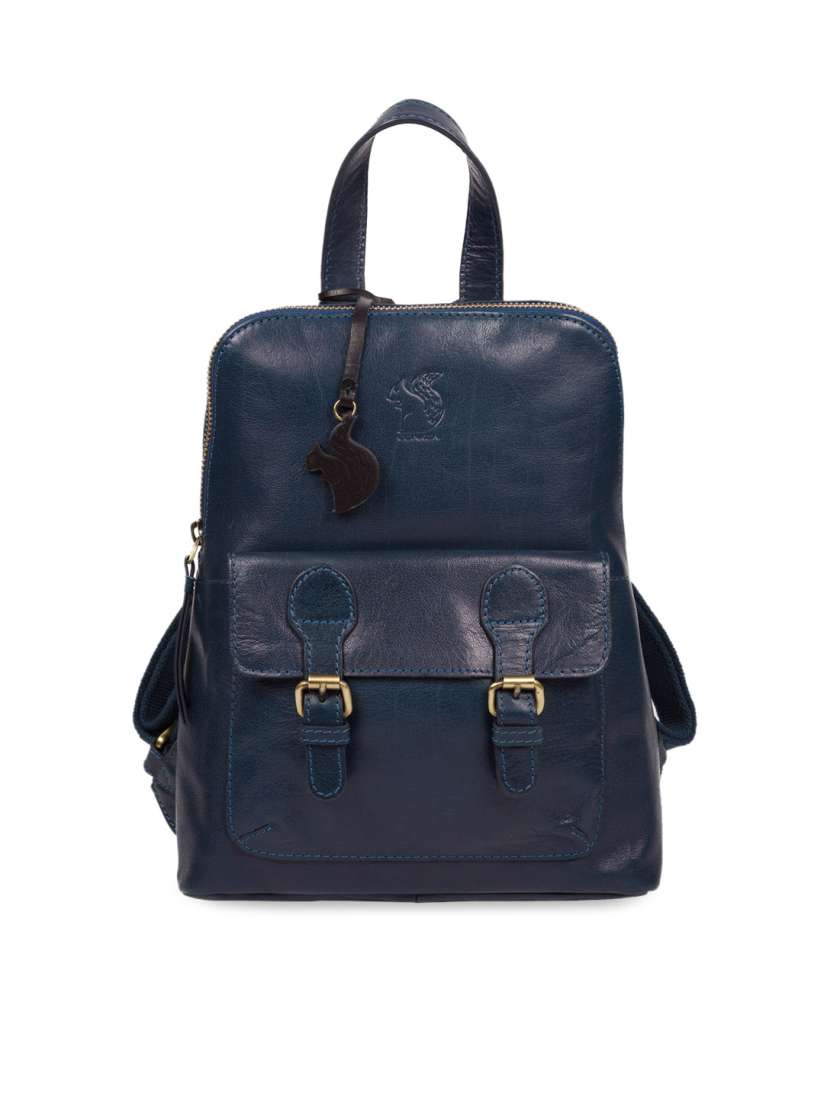 Buy PURE LUXURIES LONDON Women Blue Genuine Leather Conkca Snorkel Kendal Backpack Backpacks for Women 10346007 Myntra