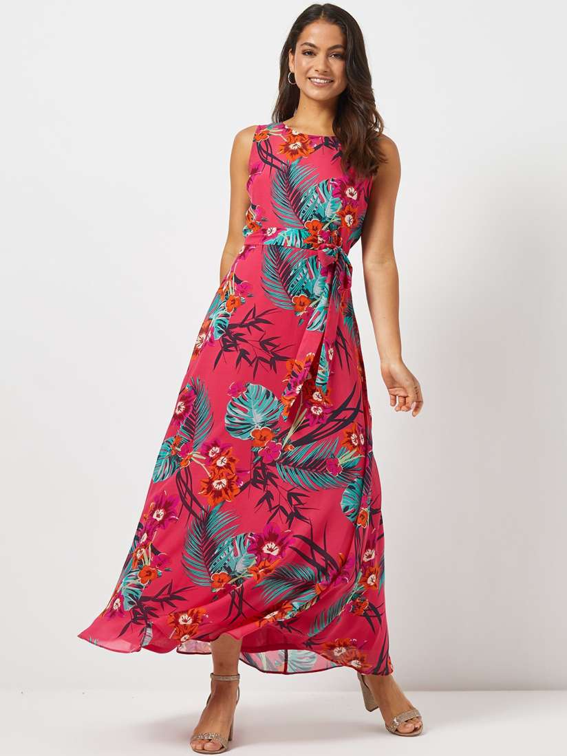 Buy DOROTHY PERKINS Women Pink Green Tropical Printed Maxi Dress Dresses for Women 10351449 Myntra