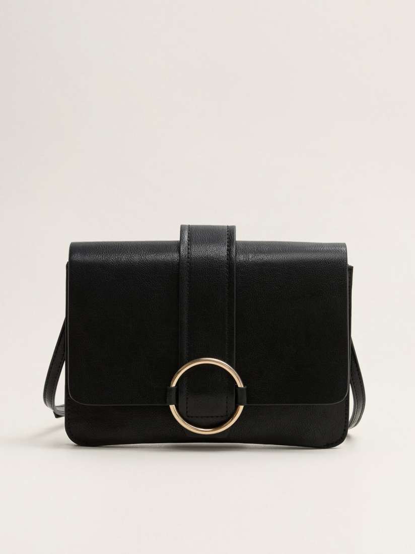 Mango black solid sling bag deals