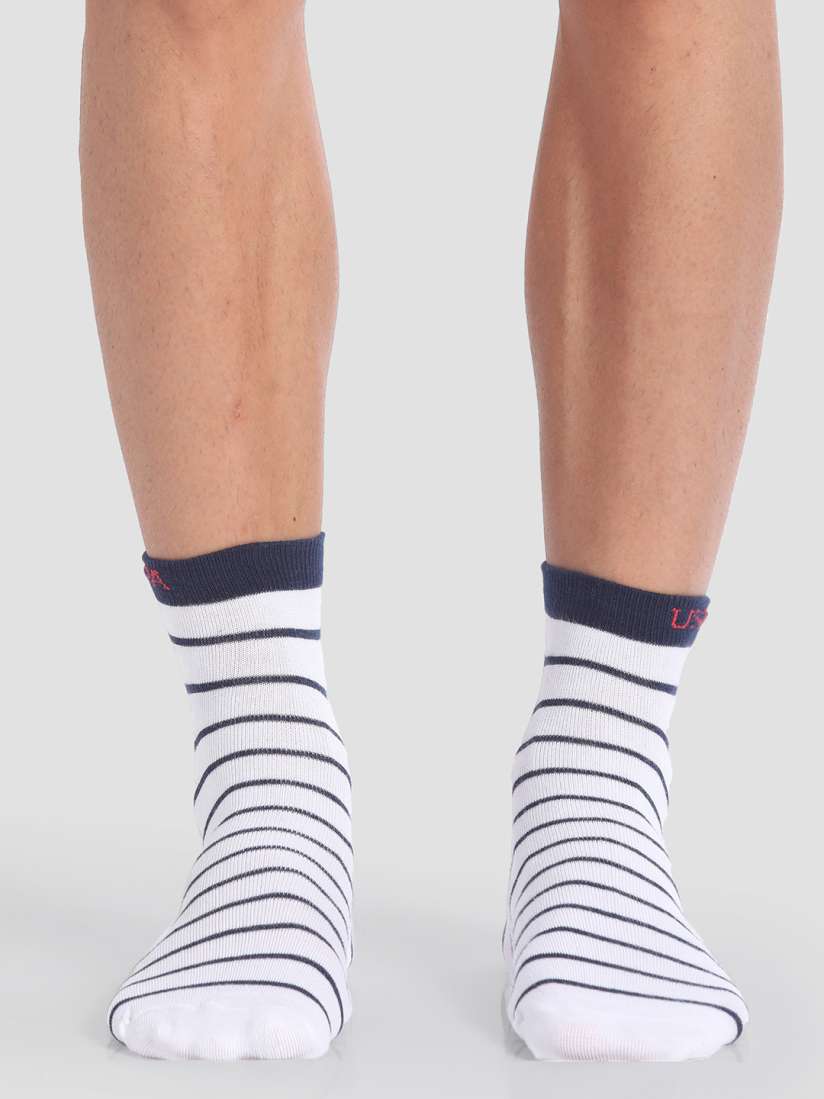 Buy U.S. Polo Assn. Men Pack of 3 Patterned Ankle Length Socks Socks for Men 10353585 Myntra