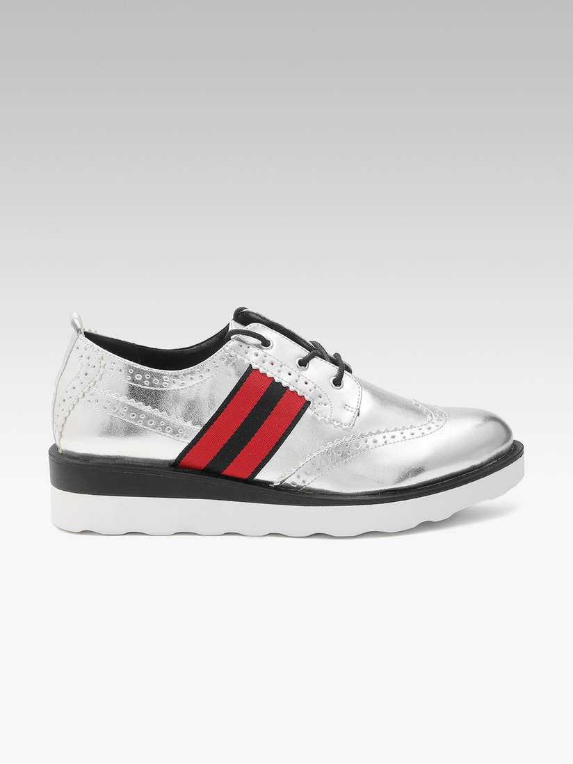 Silver Brogues Ladies Grey Brogues Buy Steve Madden Women Silver