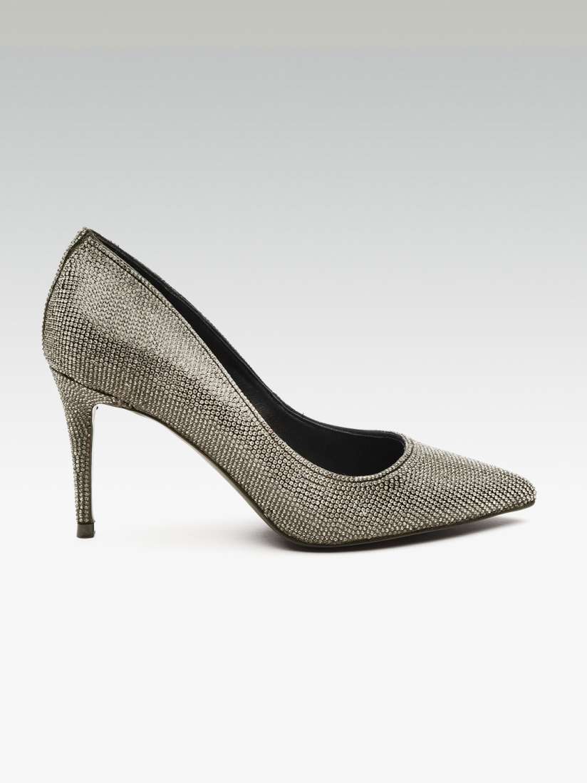 Buy Steve Madden Women Gunmetal Toned Embellished Pumps Heels for Women 10355417 Myntra